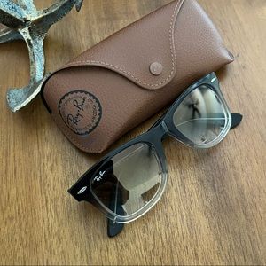 Original Ray Ban wayfarer sunglasses black to clear fade